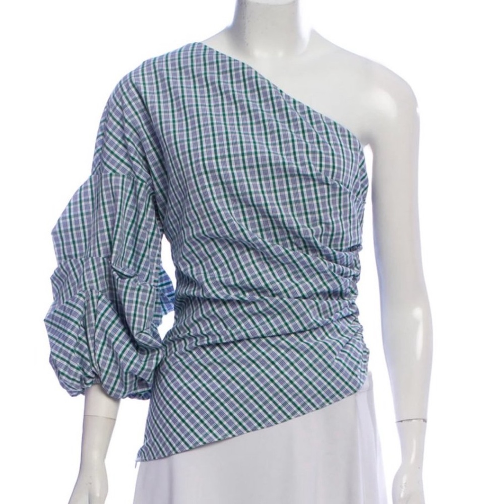 Petersyn One Shoulder Ruffle Blouse - Picture 1 of 10